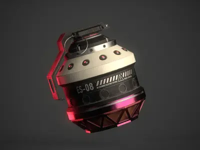 Sci-Fi Grenades 3D model