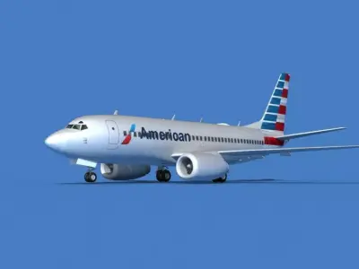Boeing 737 MAX 7 American Airlines 3D model