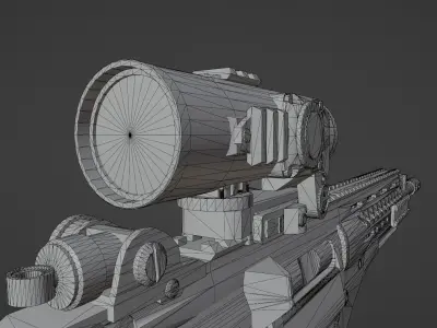 Turkish MKEK MPT Infantry Rifle Pack with ASELSAN A950 Low-poly 3D model