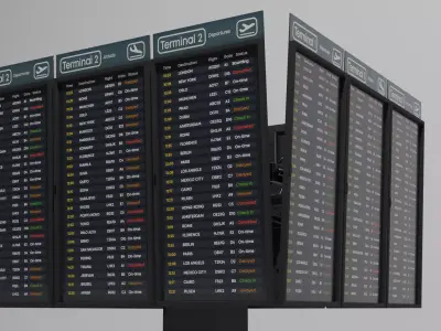 Flight Information board   3D model