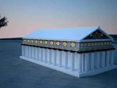 Zeus Temple 3D Model Free 3D model