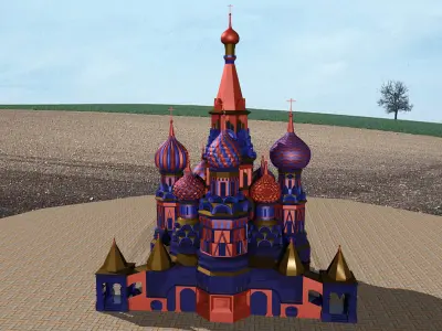 Cathedral-Russian Architucture Free 3D model