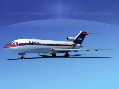 Boeing 727-100 Delta Airlines 2 3D model