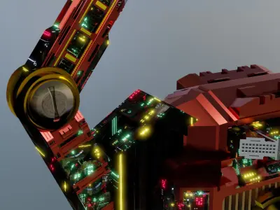 MECHANICAL SCIFI OSTRICH 3D model purchase