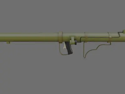 Bazooka M20 - RPG - Rocket launcher Low-poly 3D model