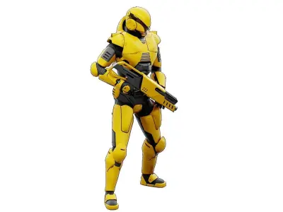 CYBORG SOL-40 Rigged for Unreal Engine - Unity - MIXAMO 3D model