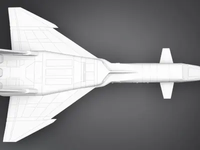 Shado Jet Plane Scale model 3D print model