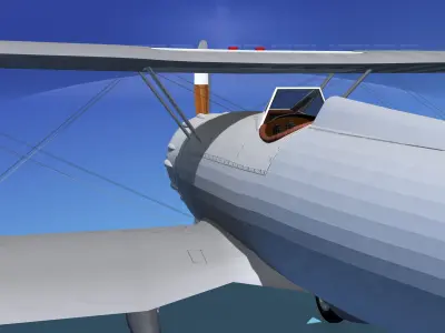 Waco YMF-5 Bare Metal 3D model