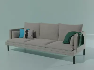 Hyper Realistic Couch Model Free 3D model