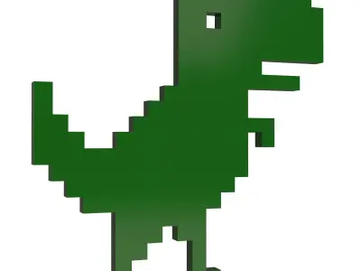 Google Dinosaur T-Rex Low-poly 3D model