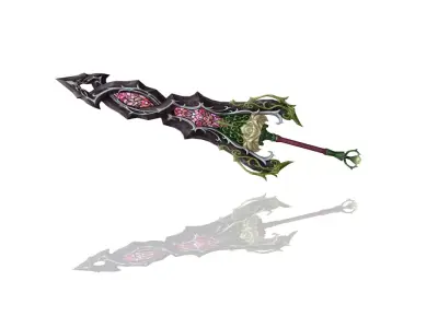 Thorned Rose Greatsword Low-poly 3D model