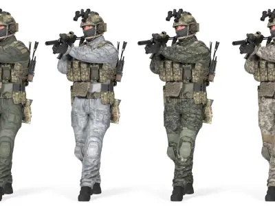 GAME READY RIGGED WESTERN SPECIAL OPERATIONS CHARACTER V1 Low-poly 3D model