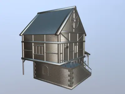 Medieval Blacksmith Low-poly 3D model