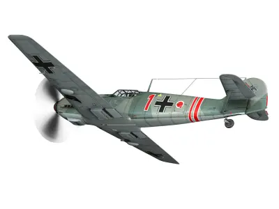 Messerschmitt - BF-109 E - Red 1 3D model