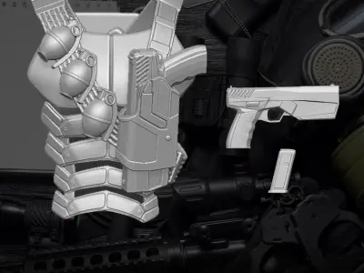 Shadowreaper Bandolier 3D printable File for Action Figures 3D print model