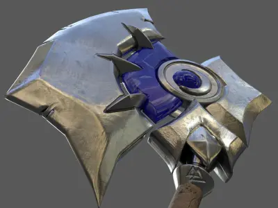 Vintage Gaming Axe Low-poly 3D model