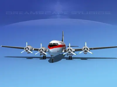 Douglas DC-4 Iberia  3D model