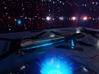 DC-15A Blaster rifle stage 3D Model 3D model