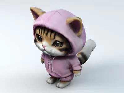 Kawaii Club Cute Cat 3D model