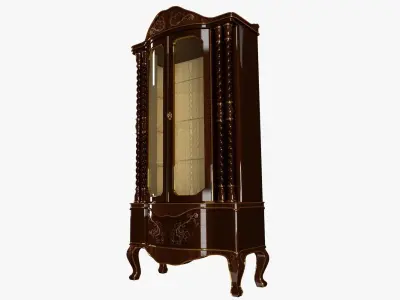 Classic Glass Cabinet 0001 Free 3D model