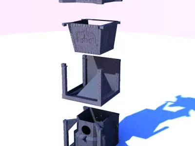 BIRDHOUSE and FEEDER - MEDIEVAL CASTLE 3D print model