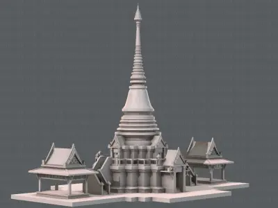 Pagoda V01 Low-poly 3D model