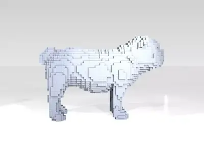 Bulldog Voxel 3D model