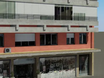 Building residential Low-poly 3D model