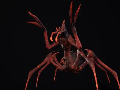 Hell arachnid low-poly game engine ready 3D model Low-poly 3D model