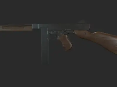 Thompson wooden gun 3D model