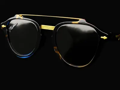 Ray Ban Wayfarer sunglasses 3D model