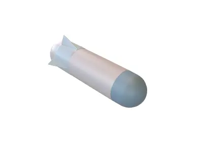 Cartoon Missile v1 002 Low-poly 3D model