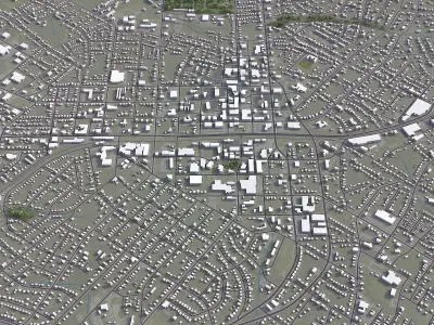 Burlington Low-poly 3D model