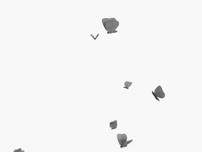 Flock of Butterflies 3D model