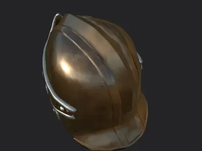 Helmet with ornaments Low-poly 3D model