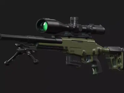 Modern Sniper Rifle 3D model purchase