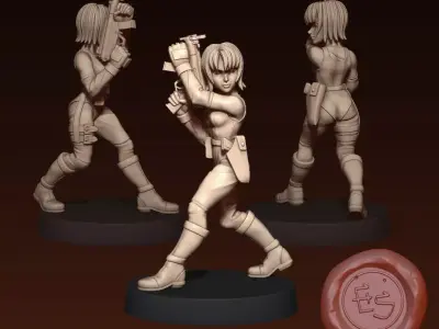 Regina - Dino Crisis - 32mm Miniature 3D print model