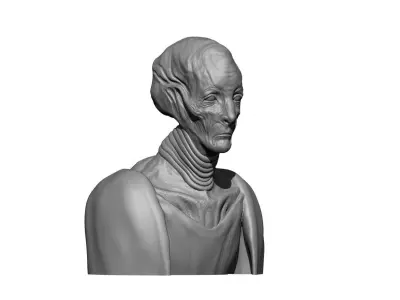 Sci Fi Creature Bust 3D print model purchase