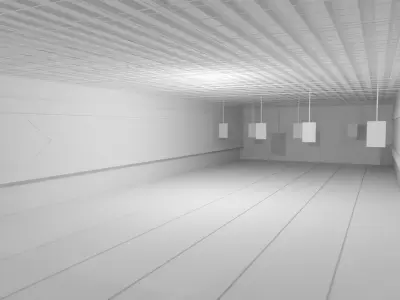 Shooting Range Low-poly 3D model