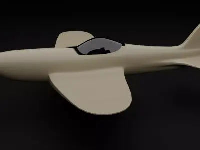 Low Poly 90s Plane Game Ready Flying Vehicle FBX OBJ Low-poly 3D model