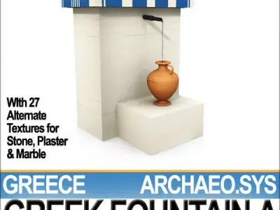Ancient Greek Fountain A 3D model