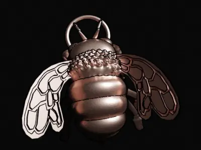 bee pendant Free 3D print model