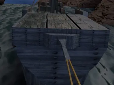 The ship in water Free 3D model