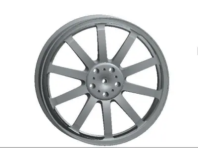 Sports Car Wheel Rim Free 3D model