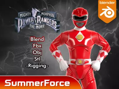 Red Ranger - Mighty Morphin Power Rangers The Movie 3D model
