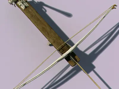Arballista bow and arrow Low-poly 3D model