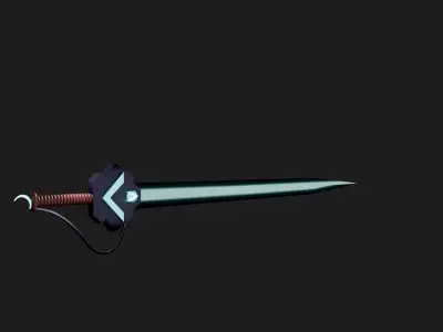 Fully Customizable Celestial Blade For Animation and Game 3D model