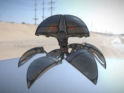 Sphere Bot High Poly Version Free Download Free 3D model