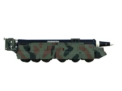 Hwasong 12 missile launcher 3D model