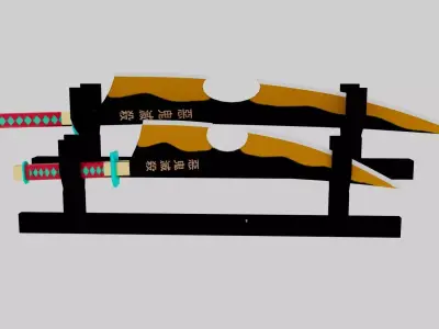 TENGEN BLADE FROM DEMON SLAYER Low-poly 3D model
